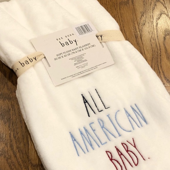 Rae Dunn Other - Rae Dunn Plush Baby Blanket “All American Baby”
